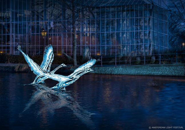 An artist impression of edition 14 artwork: Swans